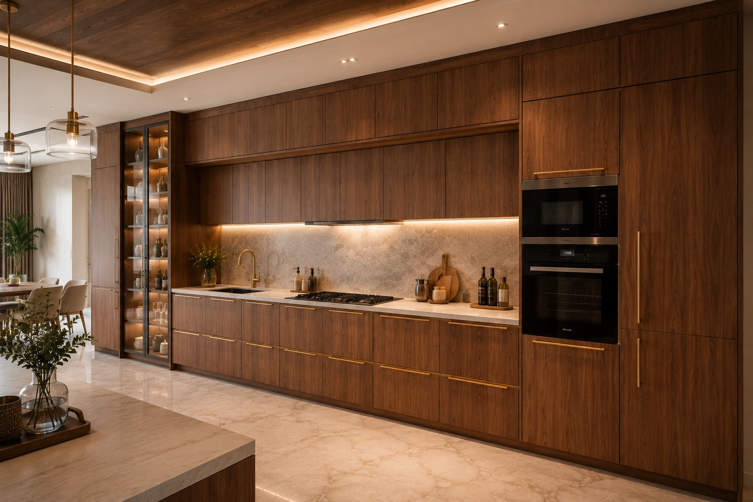 Premium Wooden Straight Kitchen